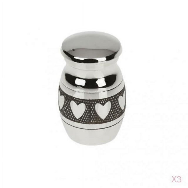 3x cineraria cineraria cineraria de Cremación Funerario para Mascotas Soporte para Cenizas Memorial Colgante Joyas Plata