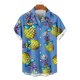 thumbnail image 4 of Blusa y camisa de manga corta con cuello vuelto para hombre, blusa informal de moda con botones estampados, blusa de manga corta con cuello vuelto, blusa de poliéster para hombre, 4 of 6