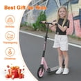 thumbnail image 5 of SIMATE Kick Scooter for Teens,Kids Ages 6-12,4 Adjustable Levels,Foldable, Lightweight , 8in Big Wheels,Max Load 240 LBS,Pink, 5 of 6