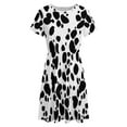 thumbnail image 4 of Dalmatian Print Sundress Short Sleeve Dress Summer Women Clothes Dress for Women Dresses, 4 of 7