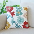 thumbnail image 1 of Funda de almohada con diseño de tulipán verde fresco y sencillo con flores bordadas para sofá, cama, almohada de cintura para oficina, 1 of 6