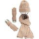 thumbnail image 1 of Sombrero, Bufanda y Guante Conjuntos para Mujeres Señoras Suave Cálido Tejido Largo Bufanda 3 en 1 Invierno de Punto Grueso Conjunto Para Esquí Al Aire Libre Compras Pesca brand modelStyleType, 1 of 2