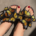 thumbnail image 3 of SACFOF Women's Summer Flat Slide Sandals Casual Butterfly Sandals Summer Comfy Anti-Slip Open Toe Beach Slippers, 3 of 6