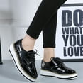 thumbnail image 3 of DADAWEN Women's Flats Platform Shoes Oxfords Casual Shoes Black 7 US, 3 of 6