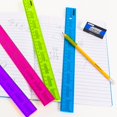 thumbnail image 5 of BAZIC Plastic Ruler 12"" (30cm) w/Multiplication Table, Inches Centimeter Measuring Drafting Rulers, for Students School Supplies (4/Pack), 1-Pack, 5 of 5