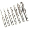 thumbnail image 1 of Tap Drill, Compound Spiral Notch Kit Taps Drilling And Tapping Kit 7Pcs Tap Set  For Industrial, 1 of 8