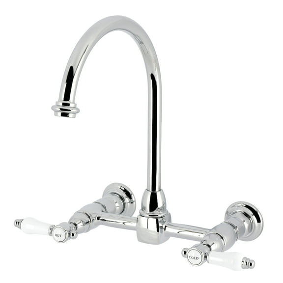 Kingston Brass KS1291BPL Bel-Air Bridge Kitchen Faucet, Polished Chrome