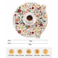 thumbnail image 6 of 13 Inch Round Placemats Set of 6, Watercolor Flowers Non Slip Heat Insulation PP Table Mats, Rustic Spring Floral Botanical Beige Washable Place Mats for Kitchen Dining Party Table Decor, 6 of 7