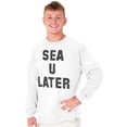 thumbnail image 5 of Funny Beach Lover Sea You Ocean Vibes Long Sleeve TShirt Men Women Brisco Brands X, 5 of 6