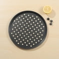 thumbnail image 3 of Steel Perforated Pizza Baking Pan Ideal For Cheesy Pizza Gourmet Bakes Durable Non Sticky For Home Oven Commercial Kitchen Use, 3 of 3