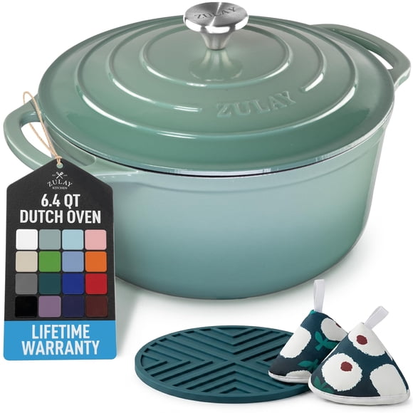 Olla holandesa Zulay Kitchen 6.4 L de hierro fundido esmaltado