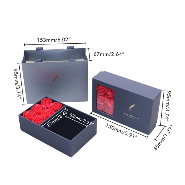 Caja de joyería de rosas, caja de regalo de joyería de rosas Caja de almacenamiento de joyas de rosas Caja de regalo de joyas de rosas Experiencia incomparable
