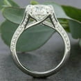 thumbnail image 2 of 2Ct Round Cut VVS1 Moissanite Solitaire Engagement Ring 14K White Gold Plated, 2 of 2