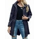 thumbnail image 2 of Chaqueta Impermeable Ligera para Mujer, con Capucha, Mangas Largas y Cremallera, para Actividades Al Aire Libre Azul Marino S, 2 of 9