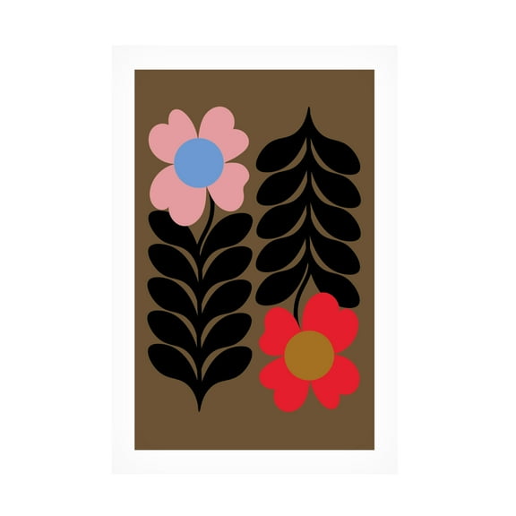 Trademark Fine Art Frances Collett  Flowers Gold Canvas Wall Art