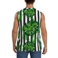 thumbnail image 4 of Goofa Palm Greenery Printed Men's Sleeveless T-Shirt - Athletic Gym Workout Tank Top for Men - Moisture-Wicking, UPF 30+ Quick-Dry Muscle Tee-XX-Large, 4 of 8