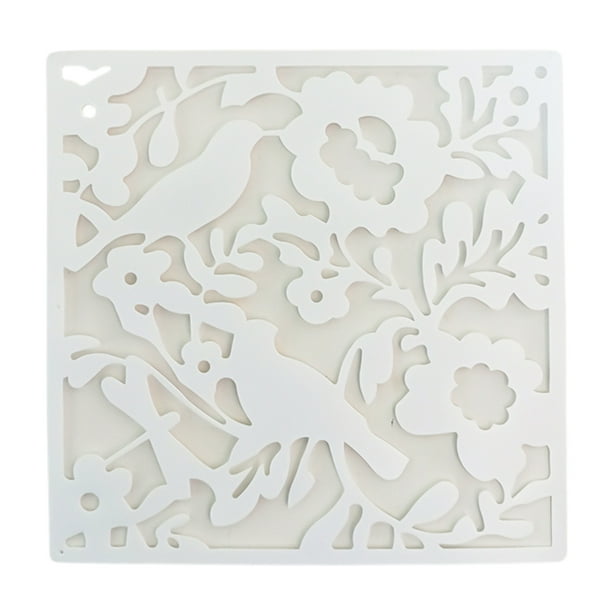 Advancent Decorativo y ligero multifuncionales del panel de las pantallas del tabique de la barra del hogar del hotel de 4 piezas Decoración del hogar Carta del pájaro blanco