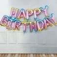 thumbnail image 6 of Dream Lifestyle 16 inch Happy Birthday Balloons,3D Colorful Balloon Banner Aluminum Foil Letters Banner Balloons for Party Supplies and Birthday Decorations(Multi-colors), 6 of 8
