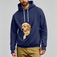 thumbnail image 2 of DDAPJ pyju Pet Pouch Hoodie Men Small Dog Carrier Hoodies Puppy Pouch Sweatshirt Unisex Animal Holder Pullover Tops Dark Blue XL, 2 of 8
