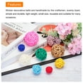 thumbnail image 3 of Uxcell 5 Pcs Wicker Rattan Balls 3 Inch Rattan Decorative Balls Vase Fillers for Wedding Party Silver, 3 of 5