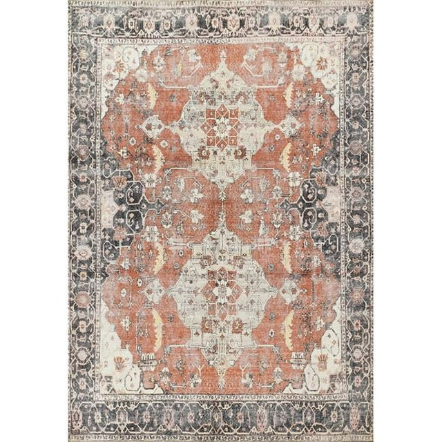 Momeni CHANDCHN-7RST2376 2 Pi 3 Po x 7 Pi 6 Po Machine à Chenilles Faite Tapis de Coureur Traditionnel&44; Rouille