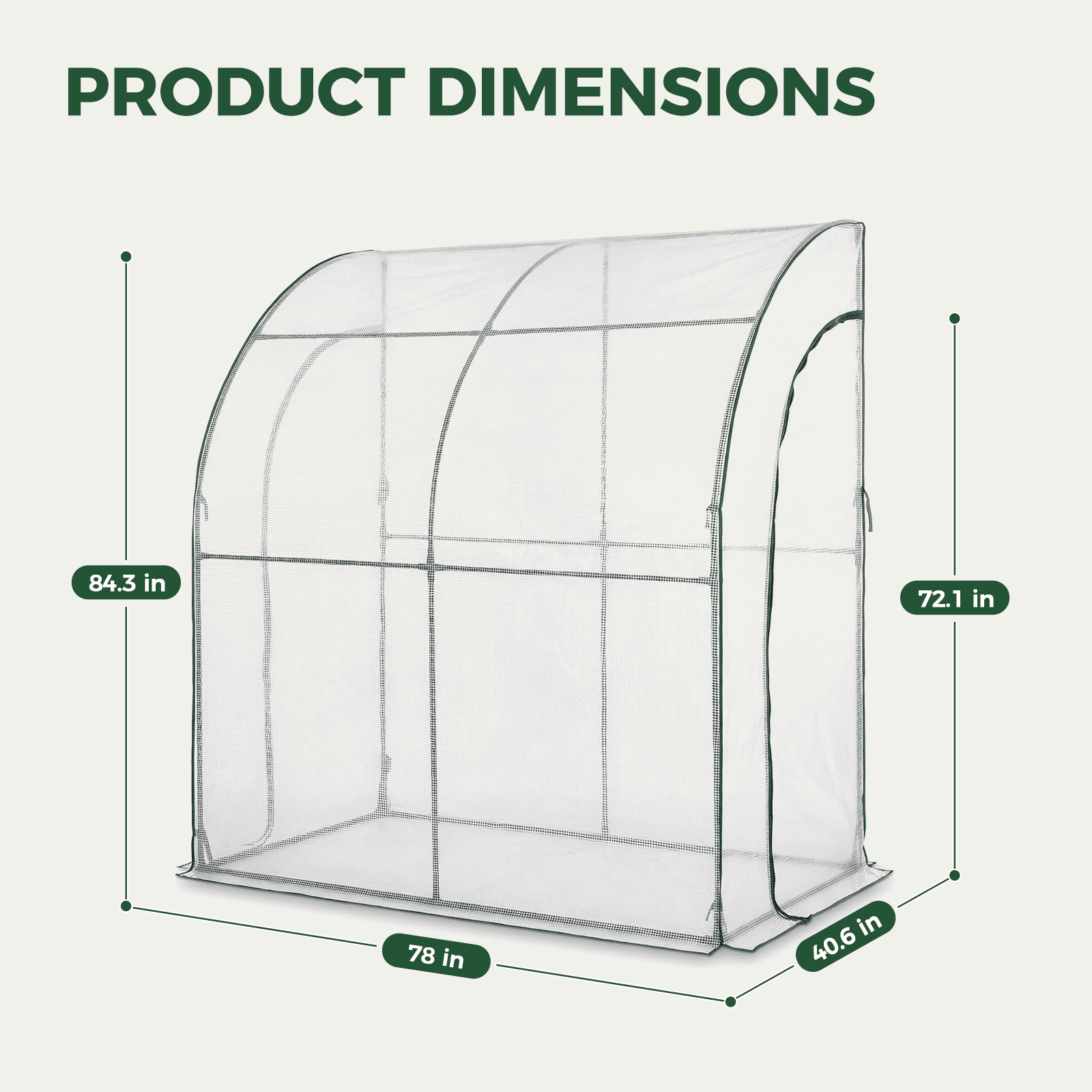 GENTINGBRO Walk-in Tunnel Greenhouse, Portable Heavy Duty Plant Hot House, UV Protected Outdoor Gardening Green House for Backyard, Patio to Grow Vegetables, Flowers, Herbs