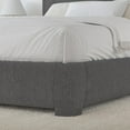 thumbnail image 5 of 4 EVER WINNER Twin Size Bed Frame, Boucle Upholstered Bed Frame with Headboard, No Box Spring Required, Easy Assembly, Dark Gray, 5 of 7