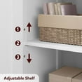 thumbnail image 7 of 50" Kitchen Pantry Storage Cabinet with Doors & Adjustable Shelves, Wooden Storage Cabinet for Kitchen Bathroom Living Room, White, 7 of 7