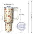 thumbnail image 3 of 1pc Mushroom 40oz Tumbler with Straw & Handle - Insulated Stainless Steel Cup | Holiday Gift for Man Women (Christmas, Valentine's, Birthday), 3 of 5