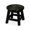 Espresso, variant on Rubberwood Step Stool with Floral Pattern in Cherry / Used as Child's Footrest
