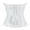White, variant on Bustier Corset Top for Women | Overbust Lace Up Waist Cincher Shapewear Lingerie, Beige Size L