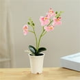 thumbnail image 3 of Artificial Orchid with Vase Flowers for Table Centerpieces,Vivid Orchid Phalaenopsis White Orchid Plant Faux Orchids Flowers Indoor Room Decoration, 3 of 8