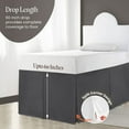 thumbnail image 4 of CCNY Dorm Room Bed Skirt Pleated Pattern 100% Microfiber Dark Gray Twin XL 36" Drop Length Dorm Bed Skirts, 4 of 6