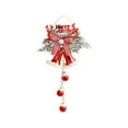 thumbnail image 2 of Christmas Bell Hanging Ornament Red 15.7in Holiday Door Pendant with Chimes for Tree Wall Balcony Living Room Decoration Christmas Home Window Festive Display, 2 of 6