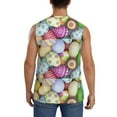 thumbnail image 4 of Balery Colorful Easter Eggs Camisetas sin mangas para hombre, absorbe la humedad y protege contra el mal olor.-X-Large, 4 of 7