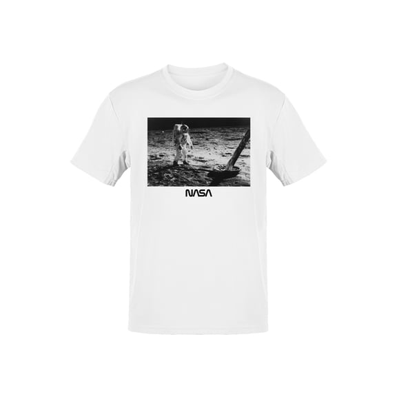 Officially Licensed Nasa Moon Landing Astronaut Scene Men's T-shirt