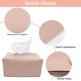 thumbnail image 4 of Juego de caja de pañuelos blanca, cuero PU, soporte de almacenamiento rectangular para baño, accesorios de baño, tocador de baño, 4 of 5
