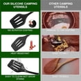 thumbnail image 3 of Camping Essentials Cookware Cooking Utensils Set - Camping Kitchen Utensils, Portable Outdoor Accessories, Stainless Steel & Silicone, Camping Gear Equipment for RV Picnic Grill, 3 of 6