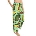 thumbnail image 2 of Disketp Avocado With Seeds Print Women'S Comfy Pajama Pants Casual Drawstring Palazzo Lounge Wide Leg Pants, 2 of 9