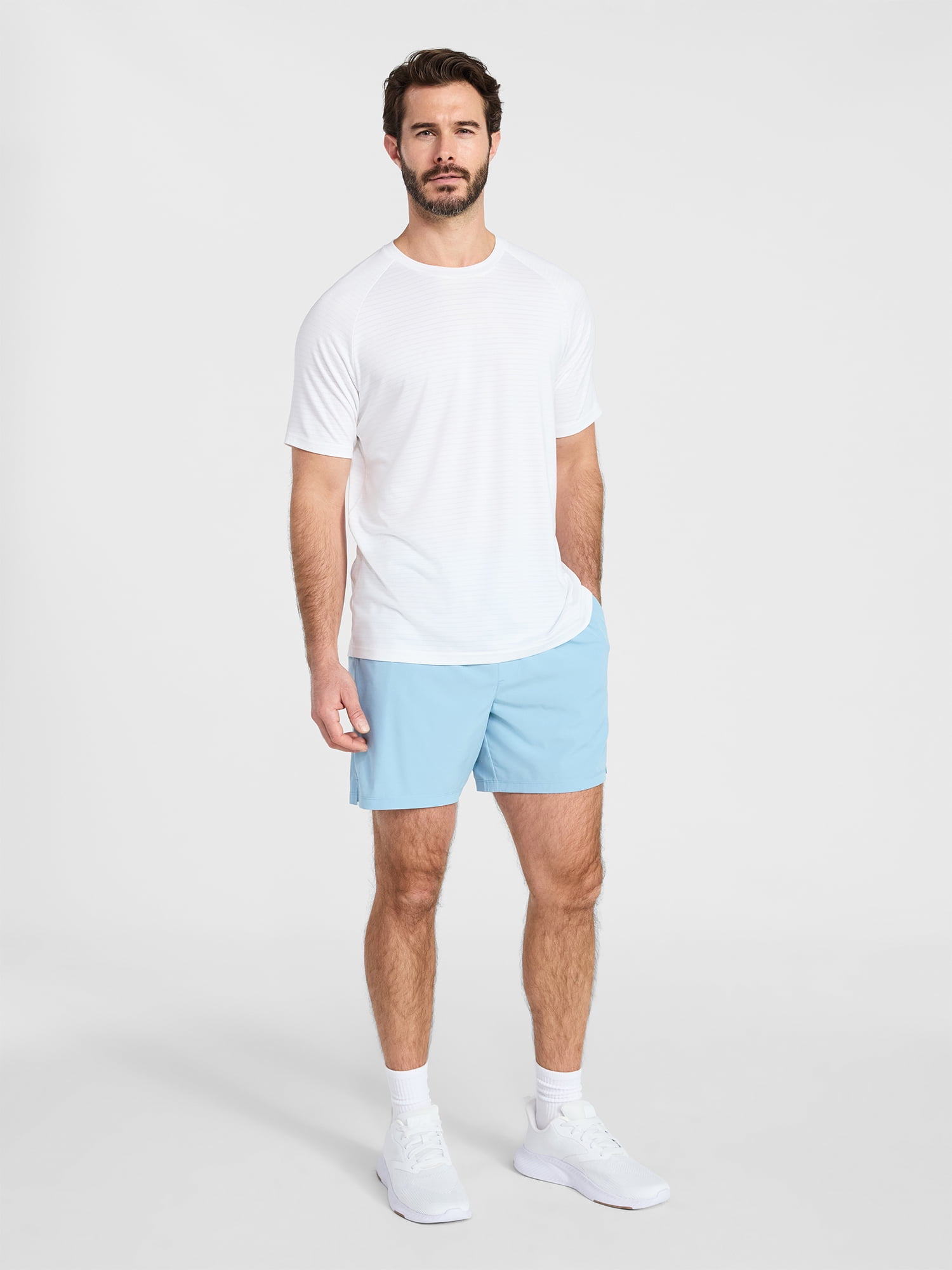 Athletic Works Men's and Big Men's Stripe Jersey Tee with Short Sleeves, Sizes XS-4XLT