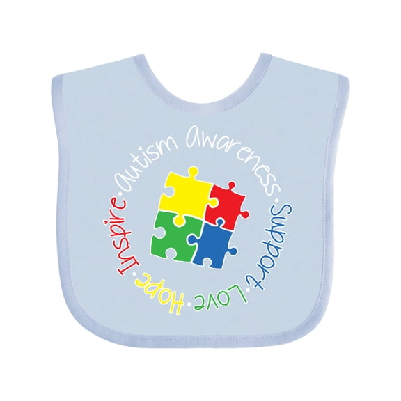 Inktastic Autism Awareness Circle Boys or Girls Baby Bib
