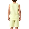 thumbnail image 2 of Cethrio Boys' Summer Short Sets, Cotton Sleeveless Casual 2 PC Kids Clothing Sets Yellow Size 3-4T, 2 of 7