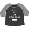 thumbnail image 3 of Inktastic Live Love Sandwiches Women's Plus Size T-Shirt, 3 of 5