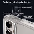 thumbnail image 4 of CoverON For Samsung Galaxy A54 5G Case, Hybrid Slim fit Hard Back TPU Rim Phone Rigid Cover, Clear with Chrome Buttons, 4 of 8