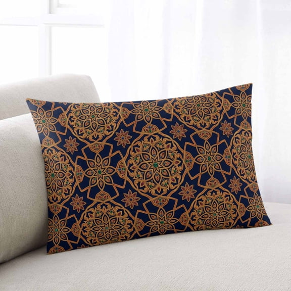Dark Brown Throw Pillow Covers, Vintage Abstract Flowers Pattern Soft Breathable Pillow Cases with Invisible Zipper for Sleeping, King Size Pillowcases for Couch Bed Sofa Chair 20x36 Inches