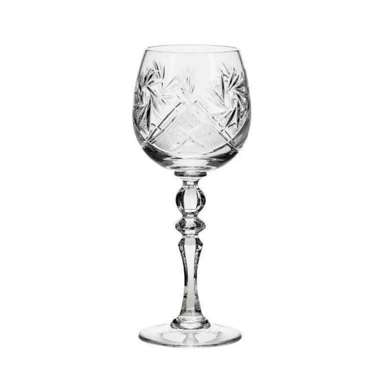 Ribbed Drinking Glasses Fancy Custom 230ml Lead Free Crystal