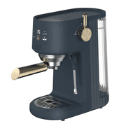 Thyme & Table Barista Mini Espresso Machine with 15-Bar Pressure and Steam Wand, Atlantic Blue