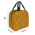 thumbnail image 2 of KLL Honey Bee Gnomes Print Insulated Lunch Bag Women, Reusable Cute Tote Lunch Box for Adult & Men, Leakproof Cooler Lunch Bags for Work Office Travel Picnic, 2 of 5