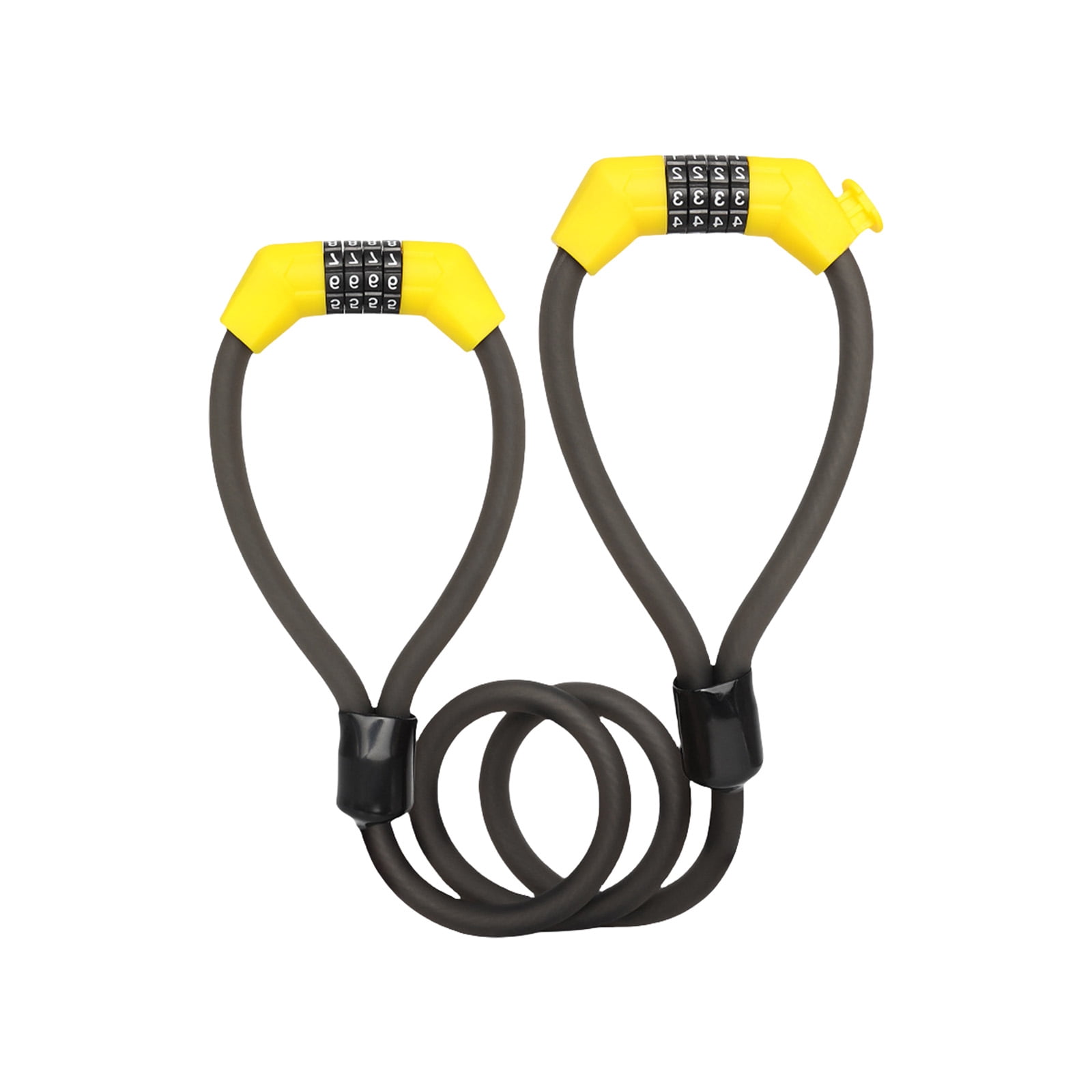 Portable Bicycles 4 Digit Security Password Lock High Security Padlock AntiTheft Bicycles Cable Locks for Mountain Bike