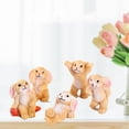 thumbnail image 3 of Figuritas De Jardín De Conejos, Adornos De Animales De Resina, Estatua De Decoración, Hadas De Jardín De Dibujos Animados, Decoración Al Aire Libre, Manualidades Para El Hogar 5 Unidades/Juego Yuarrent HA037153-00, 3 of 6
